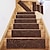 cheap Stair Tread Rugs-Leaf Carpet Stair Treads for Wooden Steps Stairs Carpet Tape Peel and Stick with Double Adhesive Tape