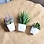 お買い得  造花＆花瓶-人工ラベンダーミニ鉢植え3個セット - 自宅やオフィスの装飾に最適なリアルなフェイクラベンダーアンサンブル