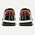 cheap Men&#039;s Sneakers-Men&#039;s Dress Sneakers Leather Italian Full-Grain Cowhide Slip Resistant Lace-up Yellow-Brown