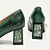 abordables Zapatos antiguos de mujer-Mujer Escarpines Zapatos Antiguos Zapatos hechos a mano Zapatos antiguos Boda Fiesta San Valentín Floral Talón de bloque Tacón de fantasía Elegante Vintage Cuero Mocasín Verde
