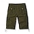 cheap Cargo Shorts-Men&#039;s Cargo Shorts Shorts Work Shorts Button Multi Pocket Plain Wearable Short Outdoor Daily Going out 100% Cotton Fashion Classic Black Army Green