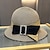 cheap Fascinators-Fascinators Hats Headwear Acrylic / Cotton Straw Bucket Hat Straw Hat Sun Hat Holiday Cocktail Elegant Vintage With Rhinestone Feather Headpiece Headwear