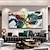 cheap Abstract Paintings-Handmade Oil Painting Canvas Wall Art Decoration Modern Colorful Abstract Texture for Living Room Home Decor Rolled Frameless Unstretched Painting
