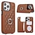 cheap iPhone Cases-Phone Case For iPhone 15 Pro Max iPhone 14 13 12 11 Pro Max Plus Back Cover with Lanyard Kickstand Card Slot Geometric Pattern TPU PU Leather