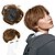 billige Lokker-blond kort hår topper med naturlig pannelugg avslappet pixie cut klips i hår topper for kvinner med tynt hår syntetiske hår topper