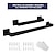 cheap Towel Bars-2-Pack Bathroom Towel Bars 2-Pieces  24-Inch Bath Accessories Towel Racks and 12 Hand Towel Holder Heavy Duty Wall Mounted Kitchen Towel Hanger Rods  Matte Black