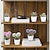 Недорогие Искусственные цветы и вазы-Набор из 6 искусственных мини-растений в горшках - реалистичный набор искусственных растений для декора дома и офиса.