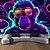 voordelige Blacklight wandtapijten-chimpansees blacklight tapijt uv-reactieve glow in the dark trippy misty leuk hangend tapijt muurkunst muurschildering voor woonkamer slaapkamer