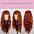 cheap Synthetic Trendy Wigs-Auburn Wig with Bangs Soft Long Wavy Wigs for Women Curly Synthetic Wig Replacement Halloween Costumes Cosplay Party Wigs
