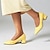 זול נעלי עקב לנשים-בגדי ריקוד נשים עקבים נעליים לבנות יומי עקב עבה בוהן סגורה מִעוּטָנוּת PU לואפר שחור לבן צהוב