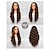 cheap Synthetic Lace Wigs-Synthetic Lace Wig Wavy Style 26 inch Multi-color Middle Part T Part Wig Women Wig sepia