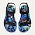 cheap Graphic Print Shoes-Men&#039;s Sandals Print Shoes Flat Sandals Fashion Sandals Sporty Sandals Sporty Casual Beach Outdoor Daily Vacation PVC Waterproof Breathable Comfortable Magic Tape Yellow Pink Blue Summer