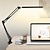 baratos Candeeiros para Secretária-lâmpada de mesa led braço oscilante luz de mesa com braçadeira 3 iluminação 10 modos de brilho olhos lâmpadas de mesa de leitura para escritório em casa 360spin com adaptador usb &amp; função de memória