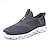 cheap Men&#039;s Slip-ons &amp; Loafers-Men&#039;s Loafers &amp; Slip-Ons Flyknit Shoes Walking Casual Daily Tissage Volant Breathable Loafer Black Gray Summer Spring