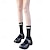 cheap Home Socks-Black And White Calf Socks Pearl Style Solid Color Fairy Pearl Socks Loli Ins Trend Pure Cotton JK Mid-calf Socks Spring And Autumn