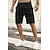 cheap Sweat Shorts-Men&#039;s Sweat Shorts Shorts Bermuda shorts Drawstring Elastic Waist Plain Comfort Sports Knee Length Casual Daily Fashion Streetwear Black Navy Blue Micro-elastic