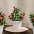 billiga Konstgjorda blommor och vaser-realistisk miniatyr äppelträd krukväxt