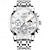 billige Kvartsklokker-new olevs brand herreklokke lysende kronograf 24-timers indikasjon kvartsklokke business stålbelte herre vanntett armbåndsur