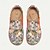 abordables Zapatos de impresión gráficos-Mujer Zapatillas de deporte Bailarinas Slip-Ons Zapatos estampados Zapatillas sin cordones Diario Vacaciones Viaje Floral Tacón Plano Vacaciones Casual Confort Zapatos de Paseo Tela Mocasín Amarillo