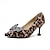 cheap Women&#039;s Heels-Women&#039;s Heels Print Shoes Party Leopard Plaid Bowknot Stiletto Pointed Toe Elegant Vintage PU Loafer Wine Light Brown Black