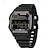 cheap Digital Watches-SANDA Men Digital Watch Fashion Casual Business Wristwatch Luminous Stopwatch Countdown Calendar TPU Watch