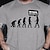 זול חולצת טי גרפית לגברים-אבולוציה גברים חולצה גרפית אדם הדפסים מעצב אופנה טי קלאסי קז&#039;ואל בסגנון חיצוני רחוב ספורט לבן צבא ירוק חזור דפוק כותנה
