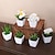abordables Fleurs artificielles et vases-1 ensemble (6 pièces) de plantes artificielles mini en pot