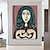 abordables Peintures portraits-fait à la main pablo picasso femme avec filet à cheveux (1949) peinture à l&#039;huile peint à la main vertical abstrait personnes vintage moderne pablo picasso femme avec filet à cheveux peinture à