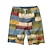 abordables Shorts imprimés pour hommes-Short de bain hawaïen pour hommes, bloc de couleurs, maillot de bain, cordon de serrage avec doublure en maille, taille élastique, tenue décontracté