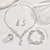 cheap Jewelry Sets-Jewelry Set 5pcs Rhinestone Alloy Rings Earrings Necklace Bracelets Women&#039;s Elegant Fashion Dainty Geometrical Geometric Jewelry Set For Wedding Party Anniversary