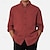 baratos Camisas masculinas de negócios-Homens Camisa Social Saia camisa de botão Branco Rosa Vermelho Manga Longa Tecido Aberto para a Lateral Primavera &amp; Outono Casamento Diário Roupa Bolsos