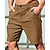 cheap Work Shorts-Men&#039;s Shorts Casual Shorts Pocket Elastic Waist Plain Comfort Short Holiday Beach Weekend Fashion Casual Dark Brown Black Micro-elastic