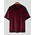 baratos Camisetas masculinas casuais-Homens T-shirt Bloco de cor Gola Redonda Ao ar livre Casual Manga Curta Botão Roupa Moda Designer Confortável