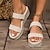 billige Sandaler til kvinder-kilehælsandaler til kvinder med tyk sål med åben tå hjemmesko til sommer sorte sandaler hvide sandaler brune sandaler vævede sommersandaler til kvinder med stropper bagpå