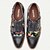levne Pánské prémiové boty-Pánské Mnišské boty Společenské boty Bullock Shoes Kůže Italská celozrnná hovězí kůže Pohodlné Protiskluzové Lemovka Spona Tmavomodrá Barevné bloky