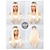 זול פיאות סינטטיות אופנתיות-פאות קוספליי פאות סינתטיות טבעי בנג מסודר הוכן באמצעות מכונה פאה 26 אינץ&#039; שחור / לבן שיער סינטטי בגדי ריקוד נשים צבעים מרובים צבע מעורב