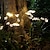 billiga Pathway Lights &amp; Lanterns-solenergi utomhus led gräsmatta ljus vattentät solenergi svängande trädgårdslampa 120/240 leds full star fyrverkerier ljus villa park innergård gångväg gräsmatta landskap lampa 2/4st