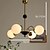 abordables Suspension-Lustre île lampe 3/4/5/6/8 têtes lumière chaude 50 cm médiéval français salon salle à manger chambre cuivre bauhaus lustre 110-240 v
