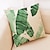 abordables style floral &amp; végétal-Housse de coussin décorative avec plantes vertes, taie d&#039;oreiller carrée douce, pour chambre à coucher, salon, canapé, chaise, 1 pièce