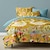 cheap Duvet Cover Sets-Cartoon Summer Flowers Animals Thickened Brushed Fabric Double Bed Duvet Cover Cozy Flower Bed Set 2-piece Set 3-piece Set Light and Soft Short Plush