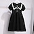 Χαμηλού Κόστους Φορέματα-παιδικά κορίτσια κομψό φόρεμα μέσης σχολικής στολή φόρεμα κορεατικού στυλ φόρεμα καλοκαιρινά κοντομάνικα ρούχα μόδας