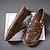 cheap Men&#039;s Sandals-Men&#039;s Sandals Handmade Shoes Walking Casual Daily Beach Leather Comfortable Slip-on Dark Red Black Khaki Spring Fall