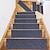 cheap Stair Tread Rugs-Leaf Carpet Stair Treads for Wooden Steps Stairs Carpet Tape Peel and Stick with Double Adhesive Tape