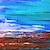 levne Olejomalby-ručně vyráběná ručně malovaná olejomalba nástěnná moderní abstraktní modrá obloha krajina obraz na plátně domácí dekorace výzdoba rolované plátno malby