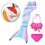 billige Børn&quot;-børn piger badetøj med badebold bikini 3 stk badedragt havfruehale den lille havfrue badetøj gradient ærmeløs blå regnbue rød strand aktiv