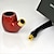 cheap Smoking Accessories-1 Set of Red Classic Resin Smoking Tobacco Pipes - Ebony Wooden Herb Grinder Pipe - Perfect Gift for Men Who Love to Smoke