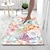 baratos Tapetes e Esteiras-Tapetes de banho florais para banheiro, criativo, absorvente, terra diatomácea, antiderrapante