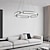 voordelige Kroonluchters-led hanglamp 62cm 1-lichts ring cirkel ontwerp dimbaar metaal glas luxe moderne stijl eetkamer slaapkamer hanglamp alleen dimbaar met afstandsbediening
