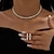 cheap Jewelry Sets-Jewelry Set 4pcs Rhinestone Alloy Earrings Necklace Bracelets Women&#039;s Elegant Cute Dainty Geometrical Geometric Jewelry Set For Wedding Party Valentine&#039;s Day