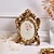 cheap Tabletop Picture Frames-Shield-Shaped Decorative Frame with Random Inner Paper - European Palace Style Frame for Home Décor and Photo Display